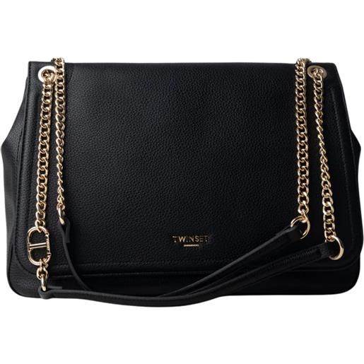TWINSET borsa a tracolla con catena oro