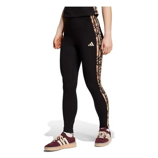 adidas animal print 3 stripes high waist leggings s