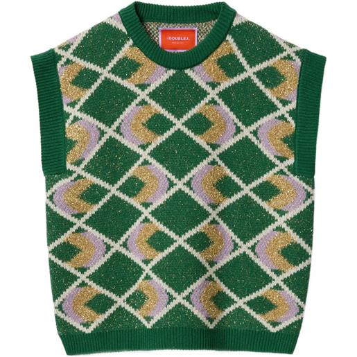 La DoubleJ top half-light a rombi - verde