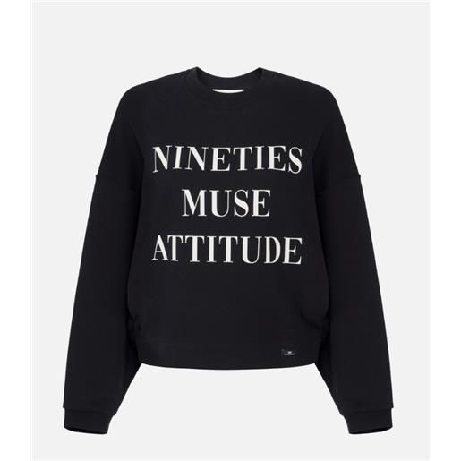 ELISABETTA FRANCHI felpa con stampa lettering