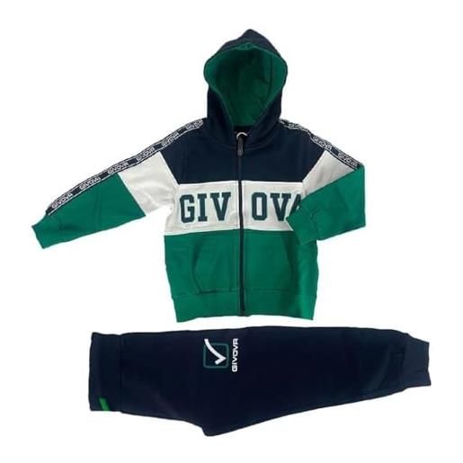 Marbel tuta givova full zip felpata bambino verde 4 anni