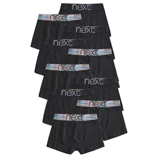 NEXT ragazzo confezione da 10 boxer aderenti black with bright waistband 13 anni