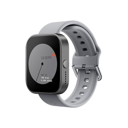 Cmf by nothing watch pro smartwatch con schermo amoled di 1.96', fitness tracker, multi-sistema gps integrato, chiamata bluetooth con riduzione rumore tramite ai e fino a 13 d'autonomia, grigio cenere