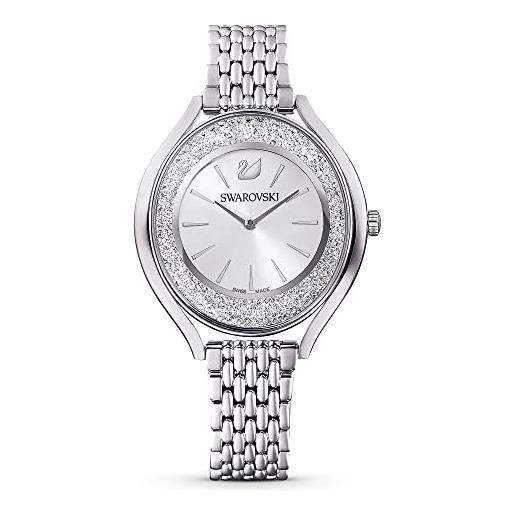 Swarovski crystalline aura orologio, con cristalliSwarovski , acciaio inox e bracciale di metallo, meccanismo al quarzo, tono argentato