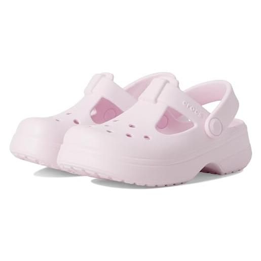 Crocs classic mary jane clog t, zoccoli unisex - bambini e ragazzi, latte rosa, 25/26 eu
