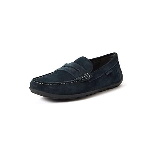 Geox j new fast boy a, mocassini bambini e ragazzi, blu (navy), 32 eu