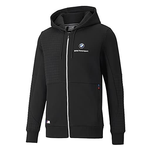 PUMA bmw mms full-zip hoo felpa, nero, s uomo