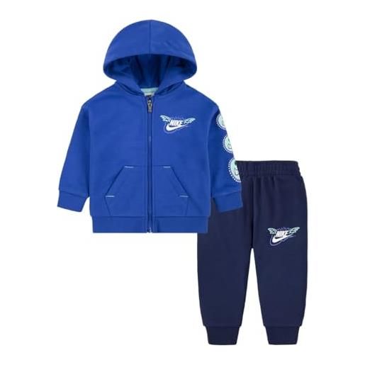 Nike tuta infant art of play set french terry, 66l111-u90, navy (9-12 mesi)
