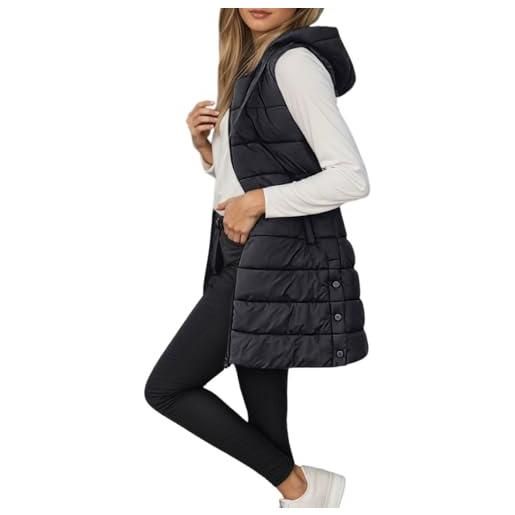 Generico donna gilet trapuntato/gilet con cappuccio smanicato donna smanicato donna piumino