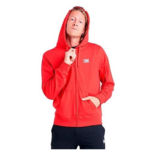 LEONE 1947 leone - tuta uomo combat sport heavy jersey - red-black (5009), xs