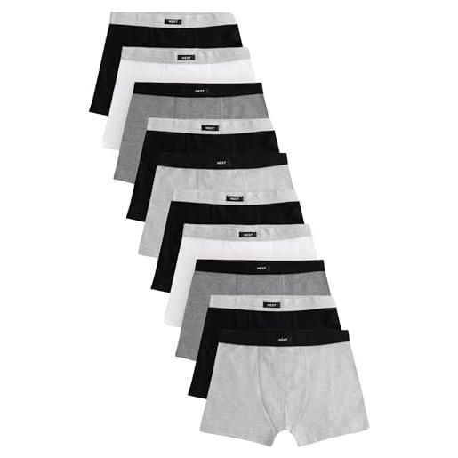 NEXT ragazzo confezione da 10 boxer aderenti morbidi nero 13 anni