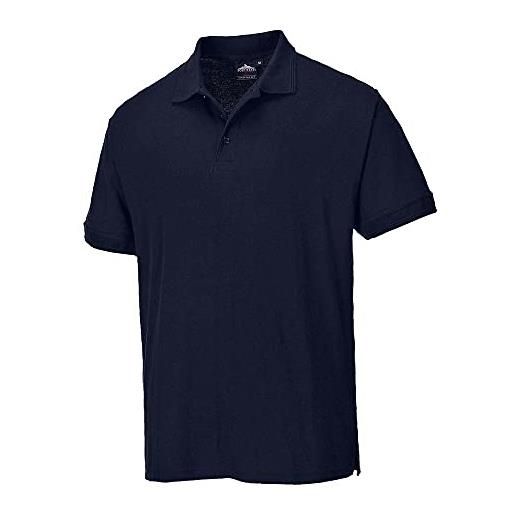 Portwest b210dnr4xl polo napoli a maniche corte, blu scuro, 4xl