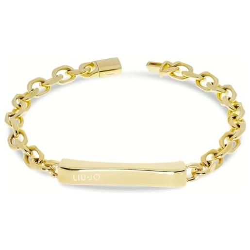 Generico bracciale uomo liujo in acciaio pvd oro giallo mlj478
