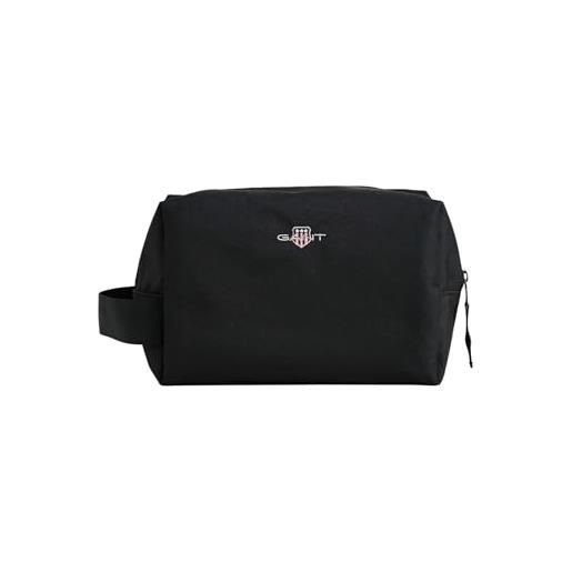 GANT shield wash bag, beauty case unisex-adulto, nero