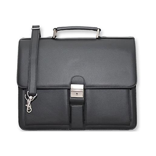 Gloria Kaos borsa cartella portadocumenti 24 ore ventiquattrore valigetta da ufficio lavoro (nero ma33)