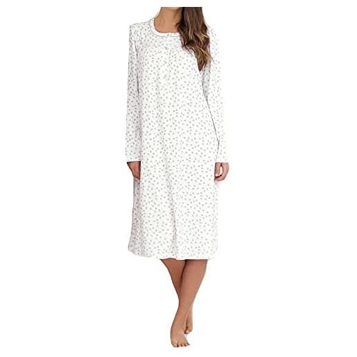 Linclalor camicia da notte donna manica lunga serafino 92637, anemone, 52