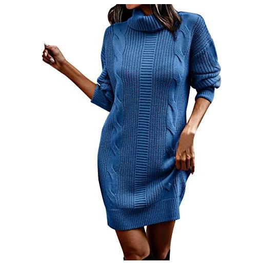 AUSELILY Abito in maglia da donna a maniche lunghe, linea