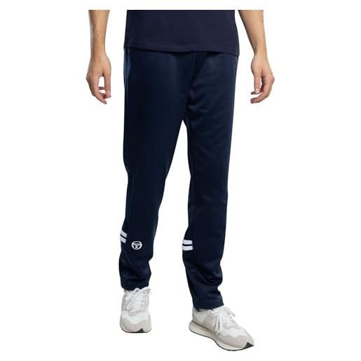 Sergio Tacchini uomo pantaloni da jogging orion track, maritime blue/white, xl