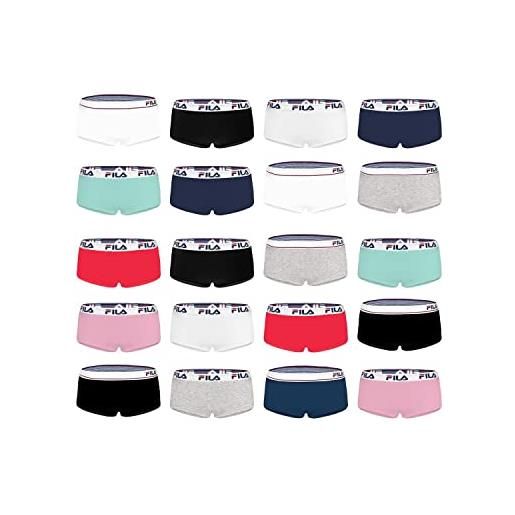 Fila - confezione da 4 boxer in cotone da donna, multicolore, xl