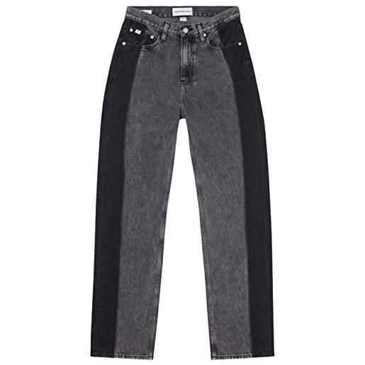 Calvin Klein jeans donna pantaloni jeans high rise straight j20j219326 42 nero 1by denim black