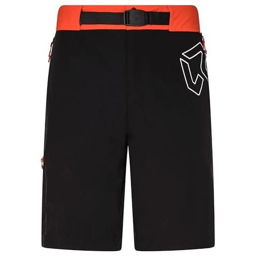 Rock Experience remp03531-c076 scarlet runner bermuda man pant uomo pantaloni sportivi 0208 (caviar)+0740(cherry tomato) xl
