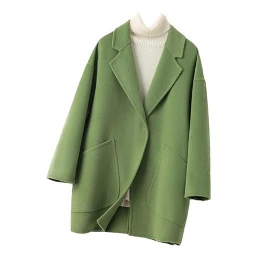 Generic cappotto invernale da donna in lana double face corto outwear sciolto bozzolo cappotto di lana, en8, m