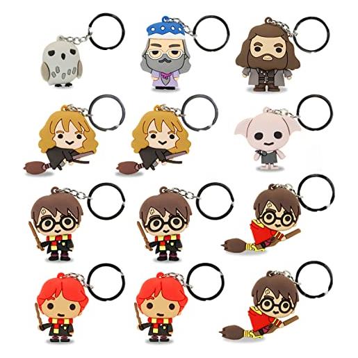 Harry Potter assortiti hp-set di 12 personaggi in vinile portachiavi, multicolore, 58 x 18 cm