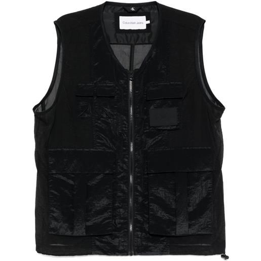Calvin Klein gilet con design a inserti - nero