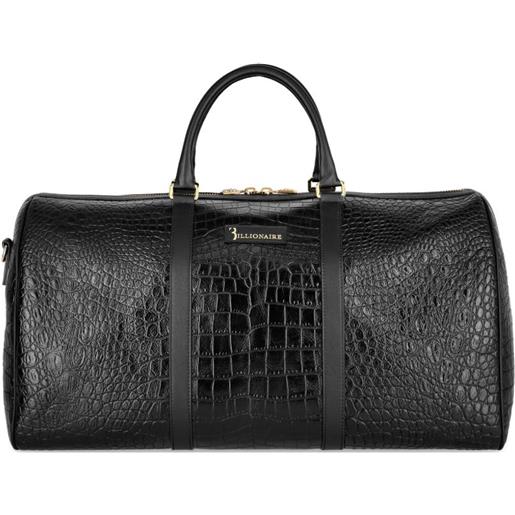 Billionaire valigia con effetto coccodrillo - nero