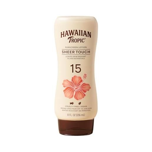 Hawaiian tropic sheer touch sunblock lotion, spf 15+ 8 fl oz (237 ml), (1 pack)