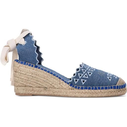 Karl Lagerfeld espadrilles kamini con dettaglio cut-out - blu