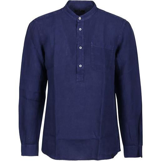 Fay camicia in lino - blu