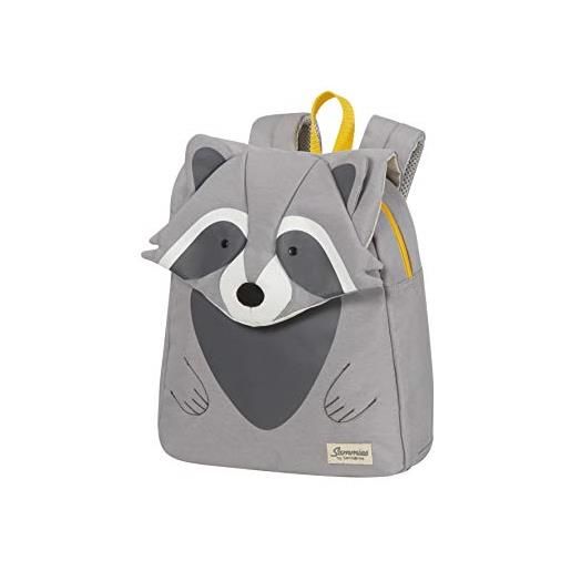 Samsonite happy sammies eco - zaino per bambini s, 27,5 cm, 7,5 l, grigio (raccoon remy)