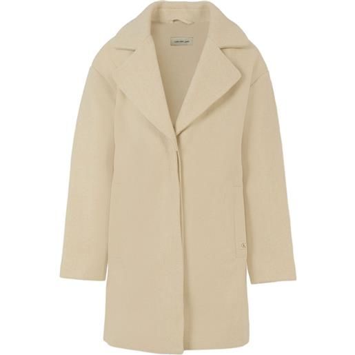 Calvin Klein Kids cappotto con revers a lancia - toni neutri