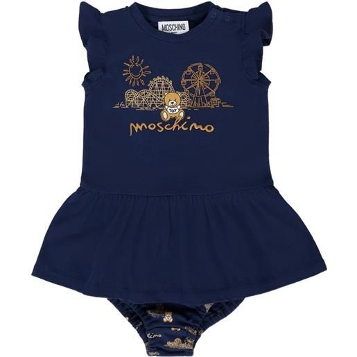 Moschino Kids abito con ruches - blu