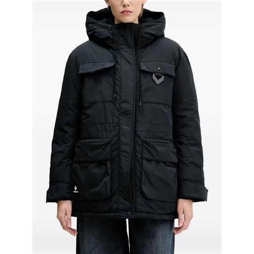 Converse hooded patch jacket - nero