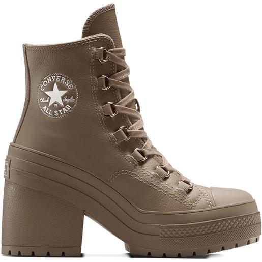 Converse chuck 70 lace-up block-heel boots - marrone