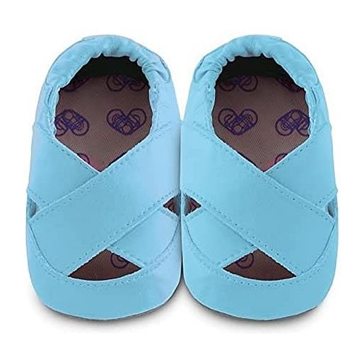 ShooShoos shoo shoos - scarpette primi di pelle suola morbida, taglia l, stile ballerina rossa