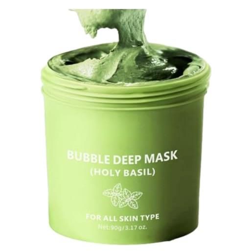 Generico maschera detergente profonda holy basil bubble - maschera all'argilla auto-schiumogena, pulizia profonda, trattamento di rinnovamento della pelle