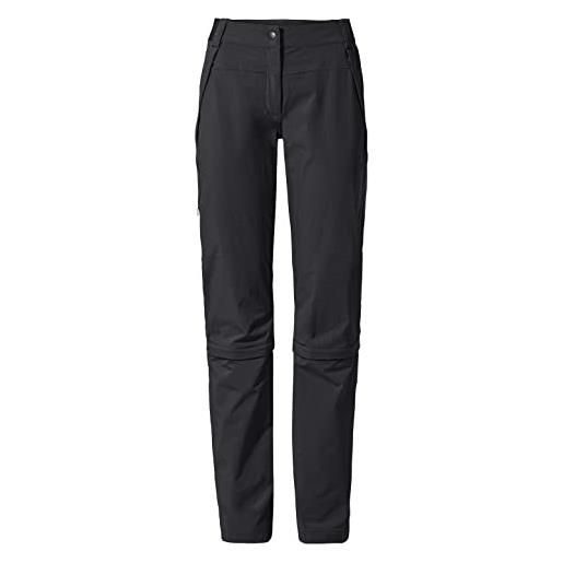 VAUDE farley iii - pantaloni capri stretch da donna zip-off, per escursionismo