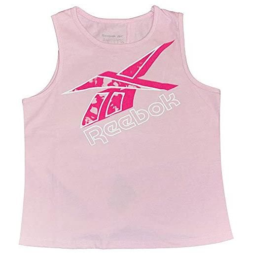 Reebok top big tie back maglietta da bambina, bambina, maglietta, t73911rgi, lt rosa, 10 anni