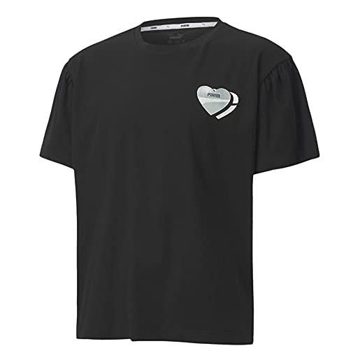 PUMA alpha style tee g maglietta da bambina, bambina, maglietta, 583300-01_s, nero, 5-6y