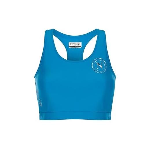 Ssc napoli top azzurro, ea7, prodotto ufficiale, logo sscn, linea donna, l