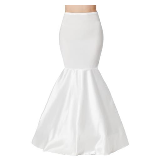 BEAUTELICATE sottogonna donna a sirena crinolina a coda di pesce sottogonna a coda di pesce per sposa matrimonio per abito sirena (s)