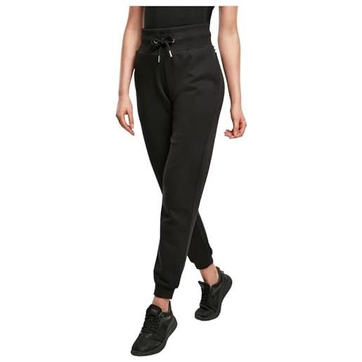 Urban Classics tb4086-ladies organic high waist sweat pants, pantaloni donna, nero, xs