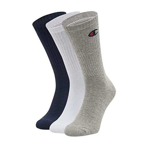 Champion core 3pp crew calzini, unisex - adulto, bianco, 43-46 eu