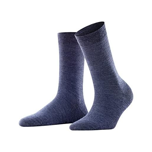 FALKE softmerino w so lana cotone tinta unita 1 paio, calzini donna, grigio anthracite melange 3089, 39-40