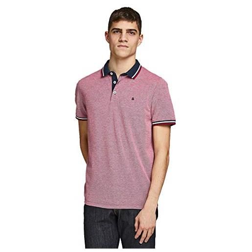 JACK & JONES jjepaulos polo ss noos maglietta, light grey melange, xxl uomo