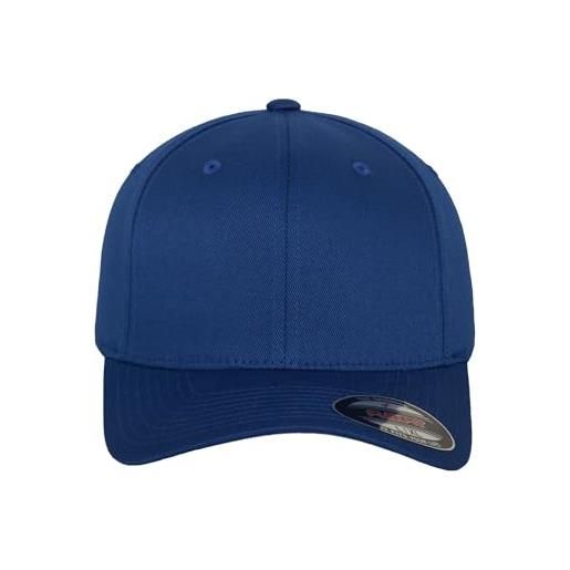 Flexfit 6277-Flexfit wooly combed, cappellino da baseball unisex - adulto, bianco (white), xs-s