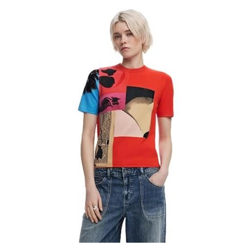 Desigual ts_red_collage_lacroix, 3136 red, m